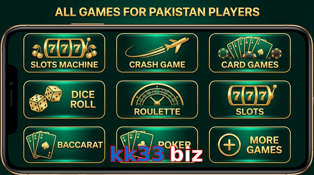 Main screen of Kk33 Biz games page for PK players